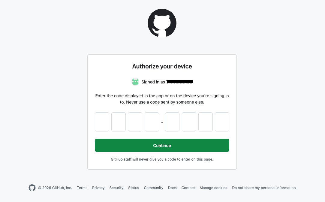 Paste the authentication code on the provider site